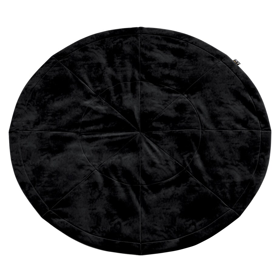 Mata okrągła, głęboka czerń, 130cm, Posh Velvet