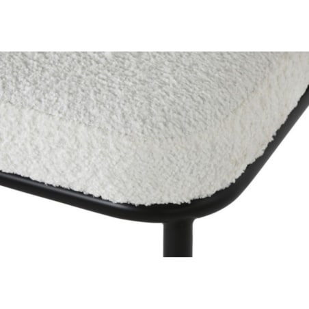 Krzesło czarno-białe boucle 75x51,5x52,5 cm NURITIA