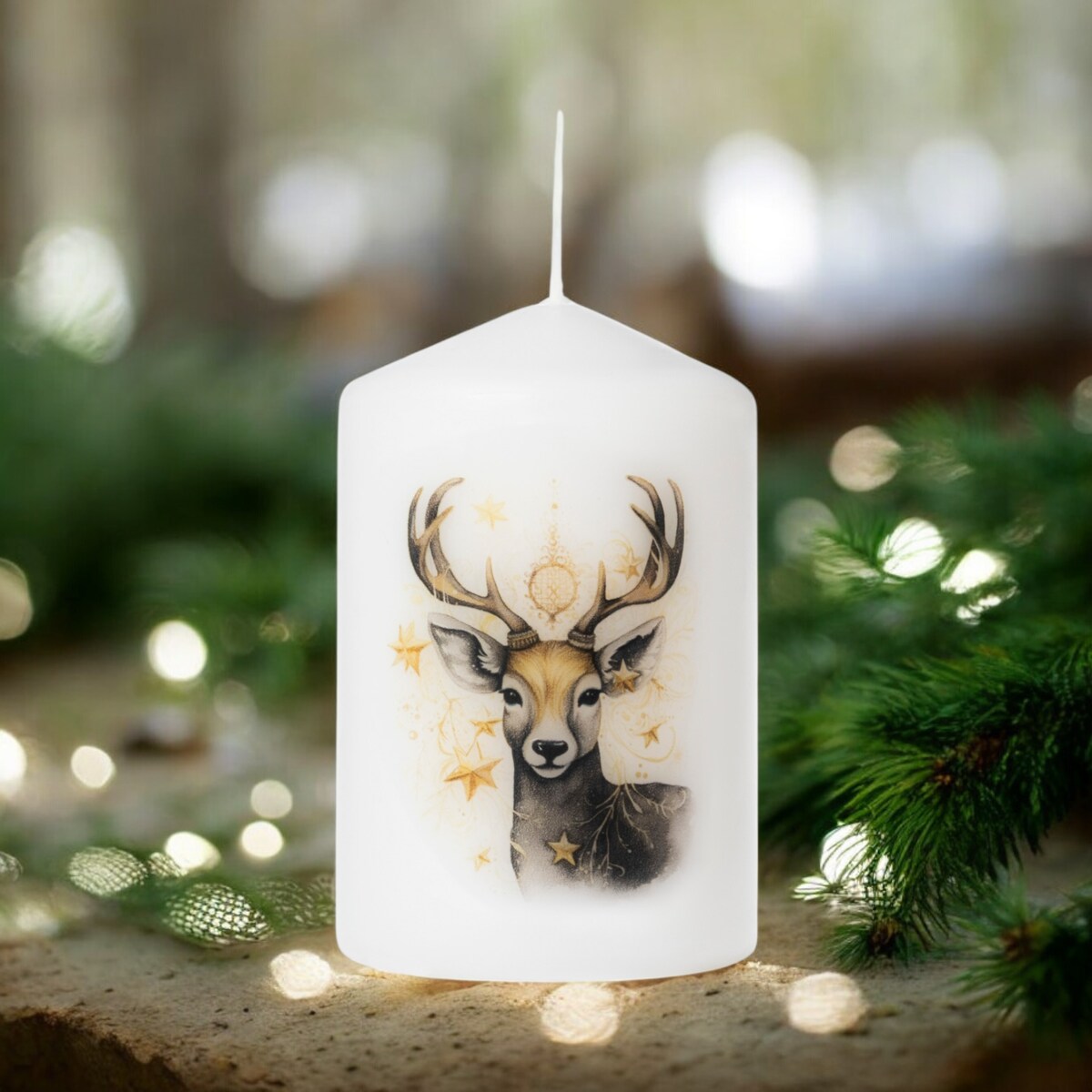 Świeca świąteczna – Renifer, idealna na prezent