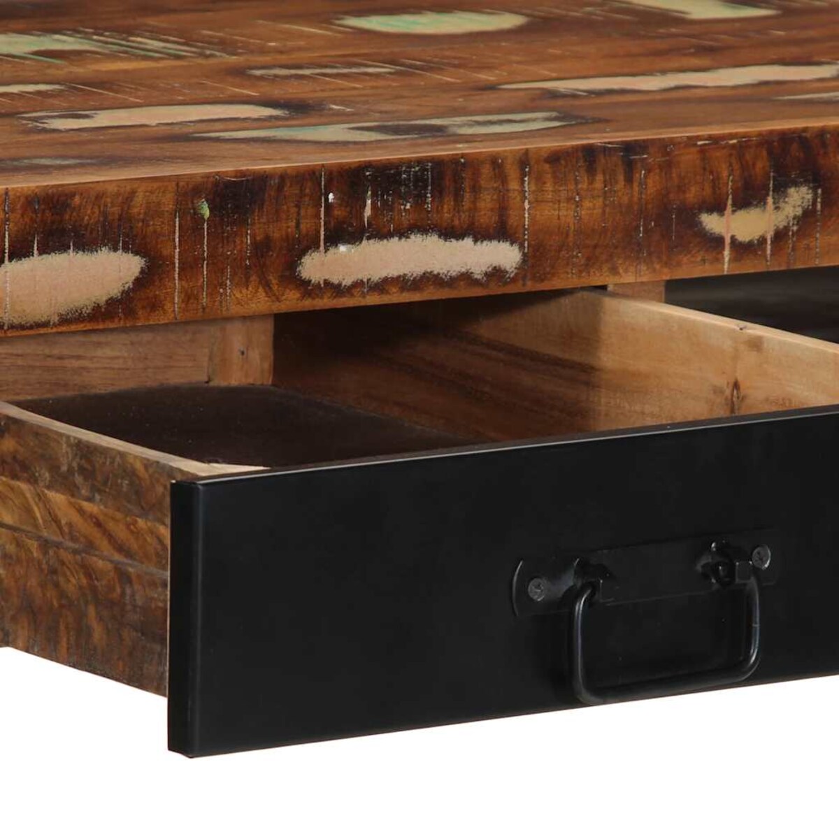 vidaXL Biurko Wielokolorowe 100x50x75 cm Drewno lite odzyskane