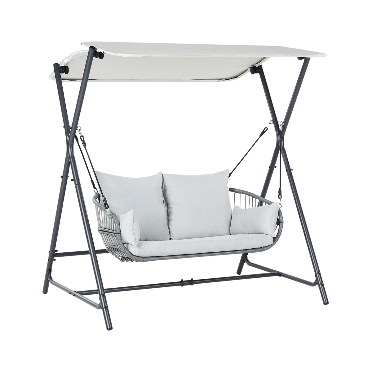 Huśtawka ogrodowa FIASTRA Metal Jasnoszary