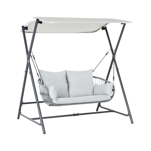 Huśtawka ogrodowa FIASTRA Metal Jasnoszary