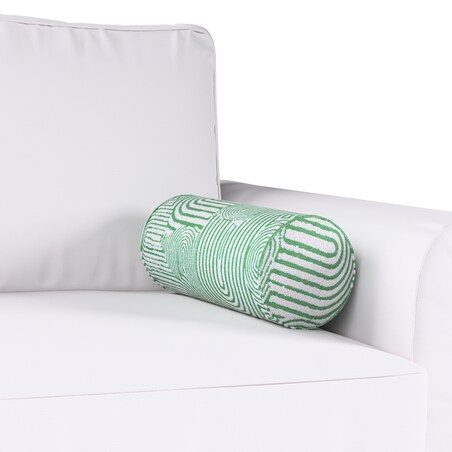 Poduszka wałek prosty, miętowe łuki na kremowym tle, Ø16 x 40 cm, Cosy Home