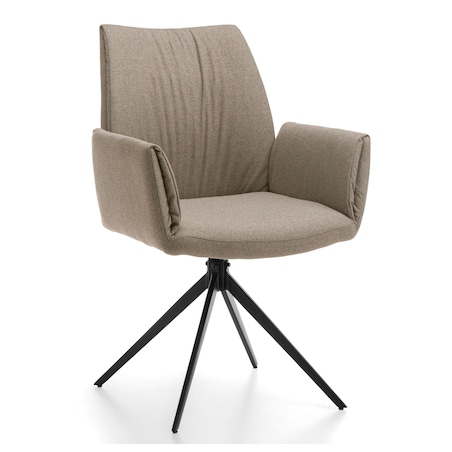 Krzesło tapicerowane tkanina typu sawana glamour do salonu PRATO beżowe