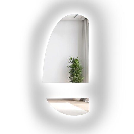 Lustro organiczne w dwóch częściach z podświetleniem LED – TURMALIN LED