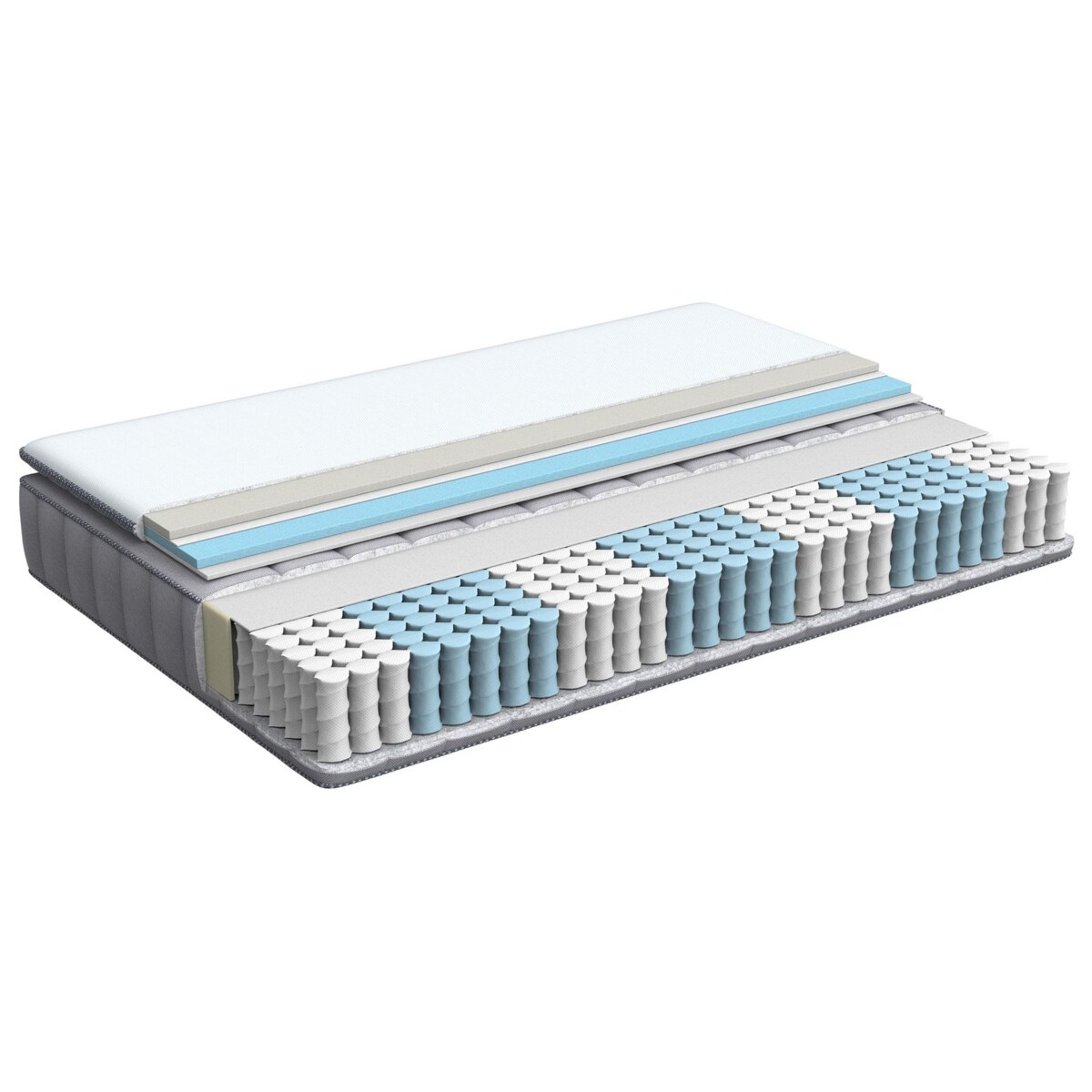 Materac kieszeniowy z żelem i pianką termoelastyczną COOL HYBRID 7 PRO H3/4 twardy 160 x 200 cm