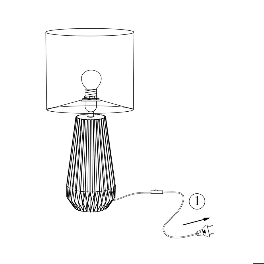 Nowoczesna lampka stojąca Nicci 106623 abażurowa na stół biała