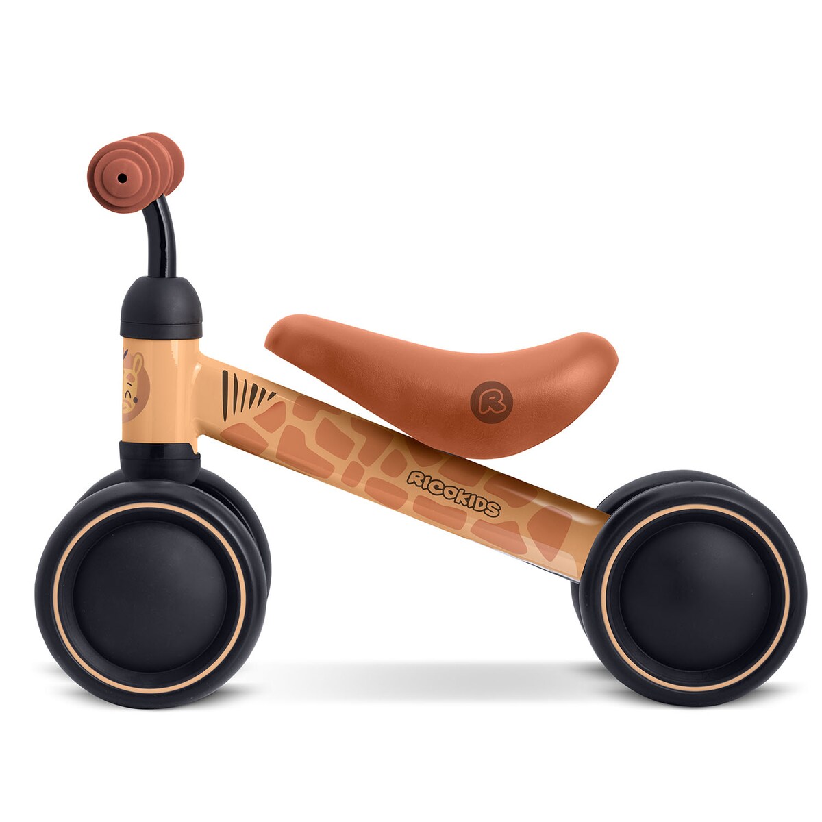 Rowerek biegowy Ricokids RK-606 trójkołowy jeździk dla dzieci lekki solidny Żyrafa brązowy