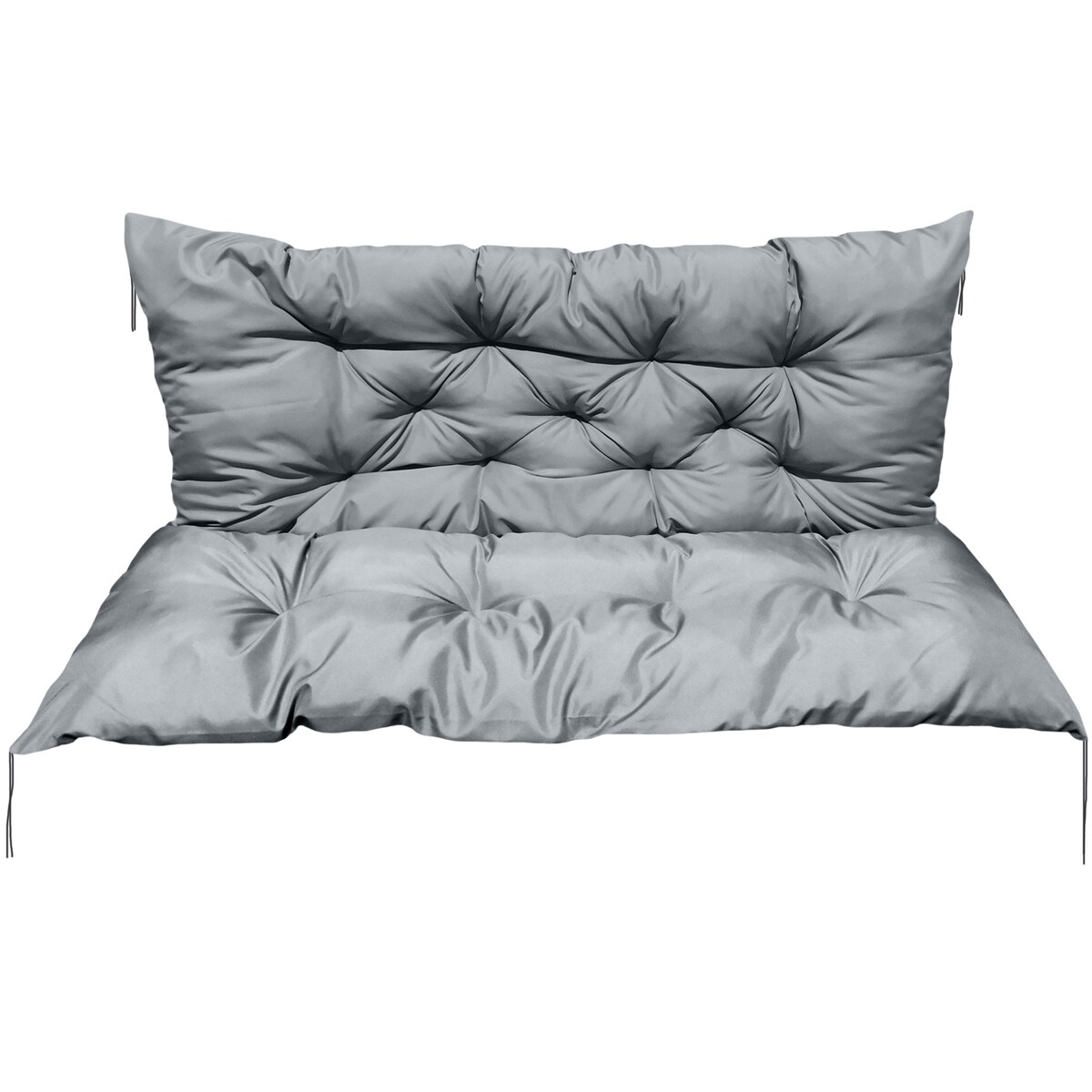 Poduszka Ogrodowa Zestaw 180X60X50 Na Ławkę Huśtawkę Taras Wodoodporny Dekoracyjny Szara