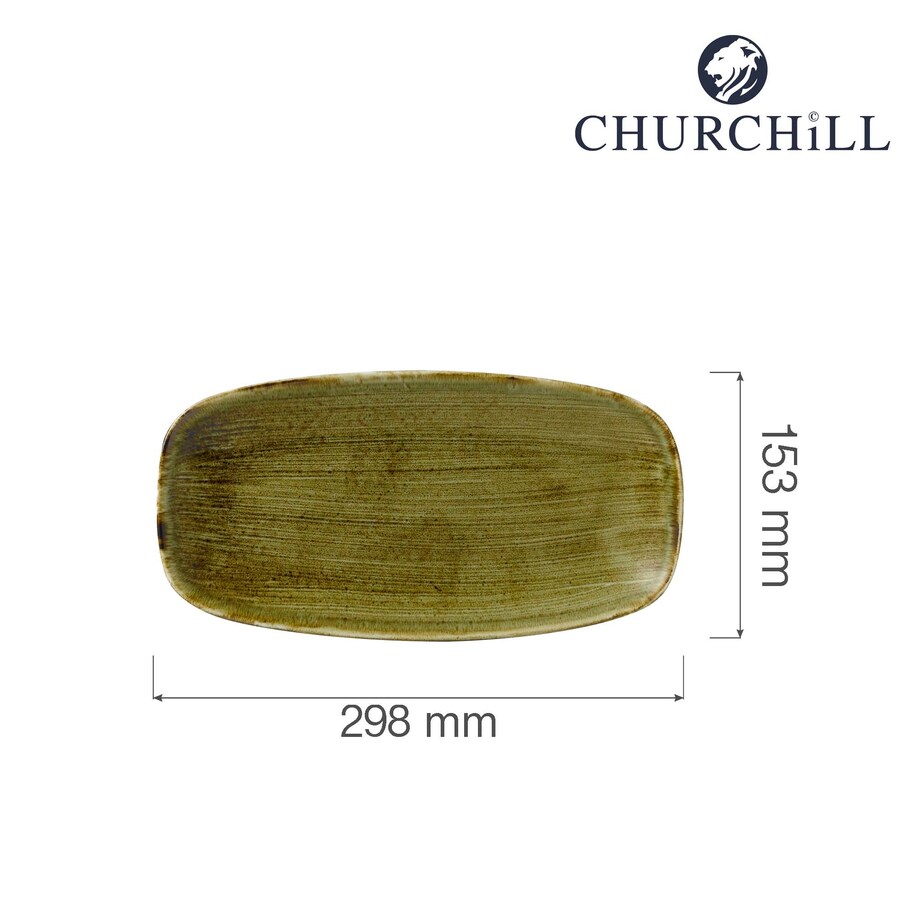 Talerz prostokątny Stonecast Plume Green 298x153 mm