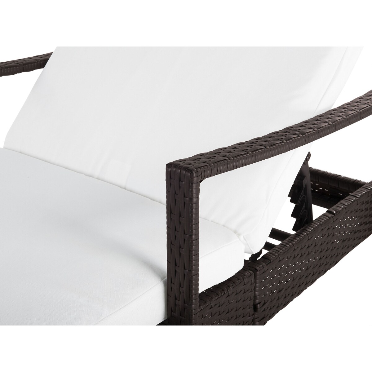 Leżak ogrodowy z technorattanu brązowy VASTO