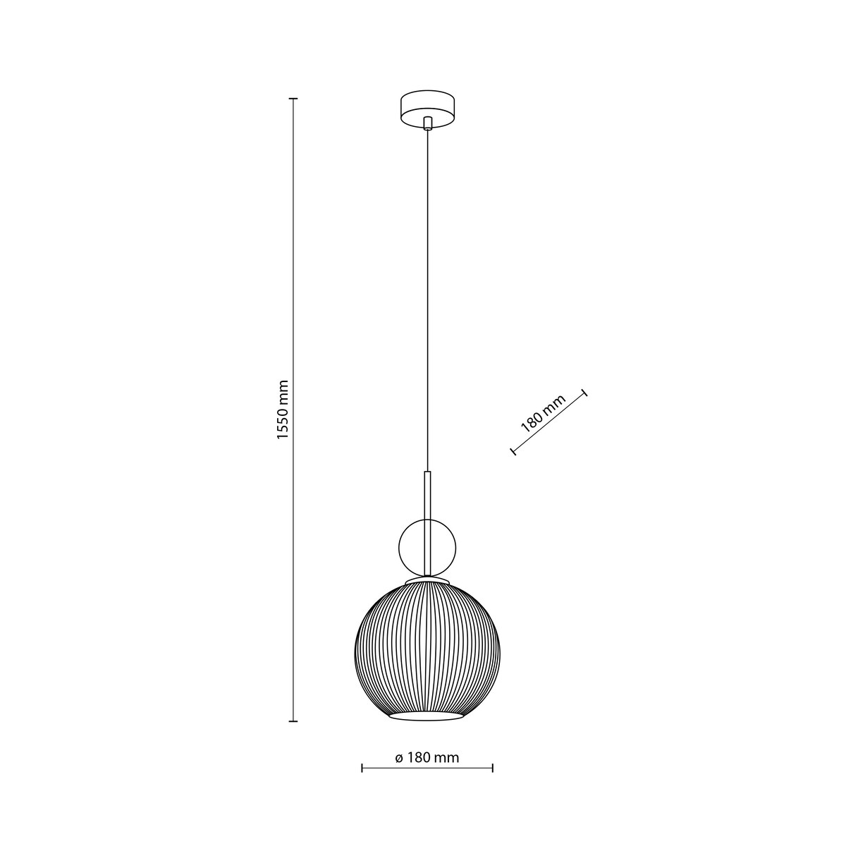 Lampa Wisząca Tk Lighting Sophia Big E27 Koniakowy Klosz Zielona Kulka