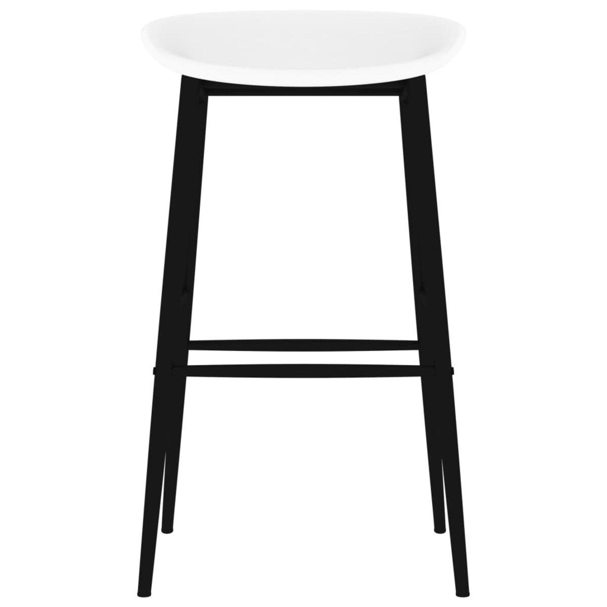 vidaXL 7-częściowy zestaw mebli barowych, czarno-biały