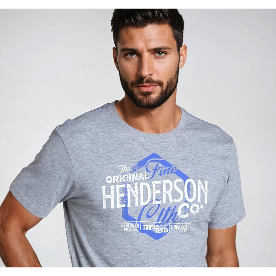 Piżama Lars 38869-90X Szaro-Niebieska Szaro-Niebieski, XXL