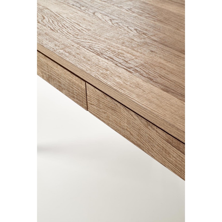 STOLIK KAWOWY Elbait Z 2 SZUFLADAMI orzech miodowy/czarny