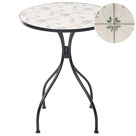 Stolik bistro CARONA 60 cm 60 cm Metal Czarny