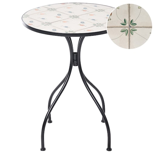 Stolik bistro CARONA 60 cm 60 cm Metal Czarny