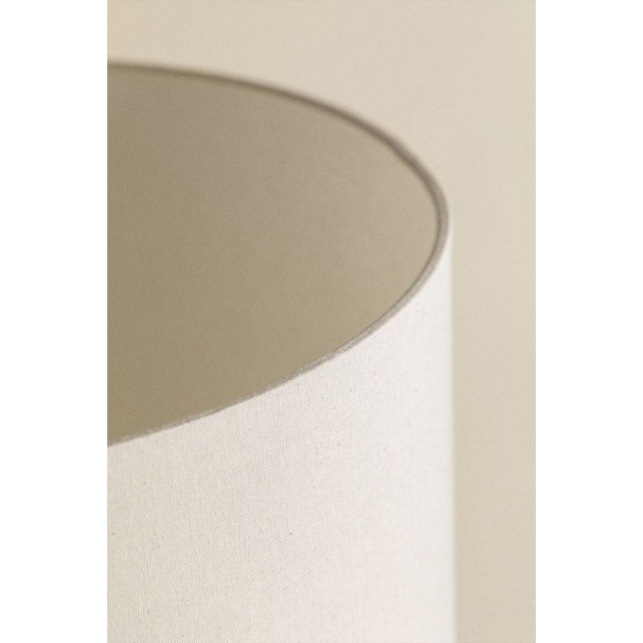 Lampa stołowa z lnu i włókna szklanego, brudna biel, Otile, 69 cm