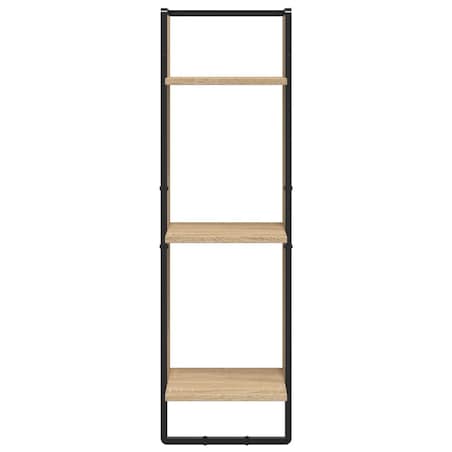 vidaXL Zestaw 6 półek ściennych z drążkami, dąb sonoma