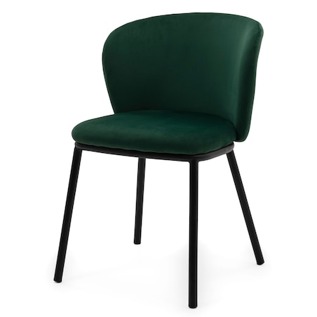 KRZESŁO TAPICEROWANE WELUROWE DO SALONU JADALNI GLAMOUR ZIELONE BARI