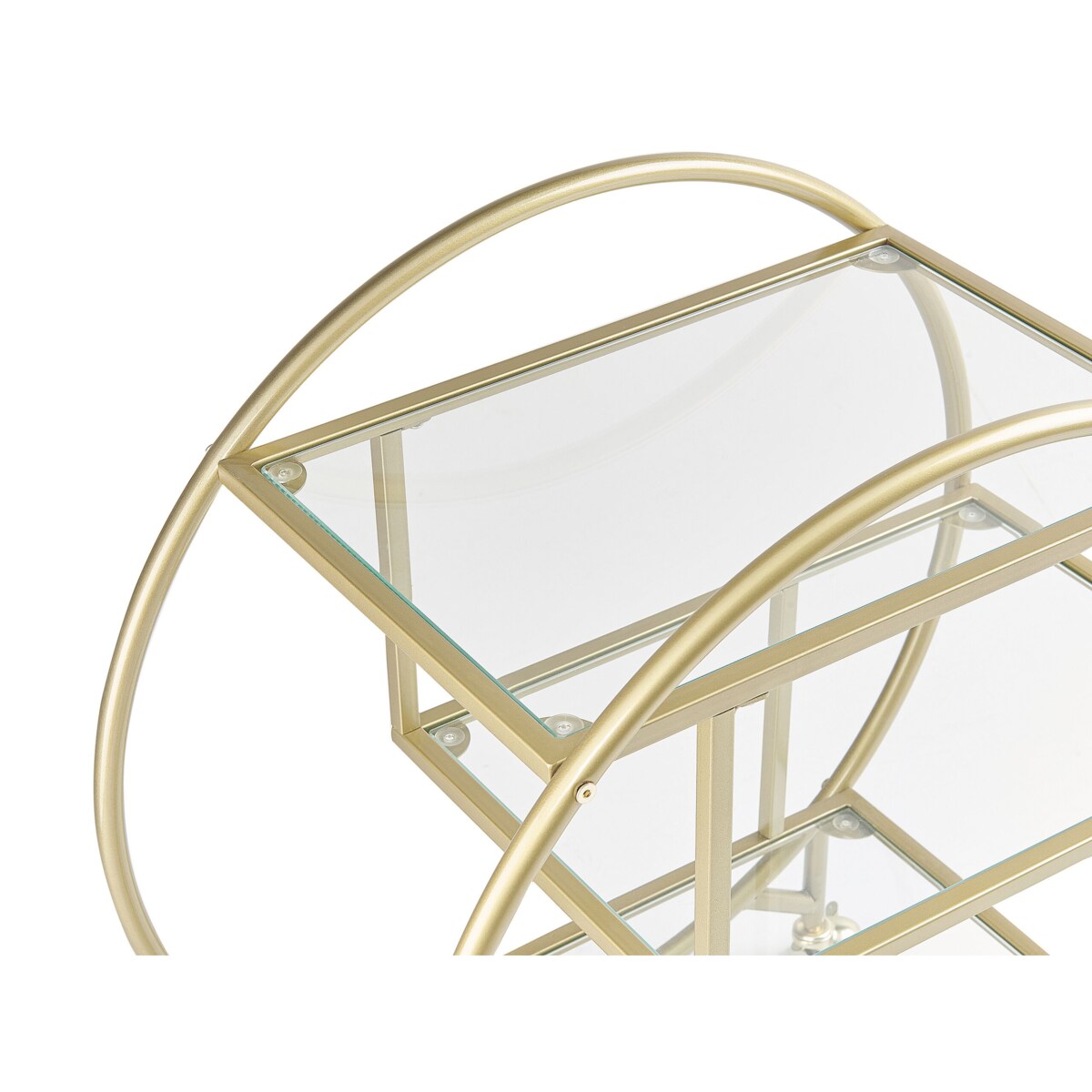 Metalowy wózek kuchenny 3-poziomowy złoty COLTON