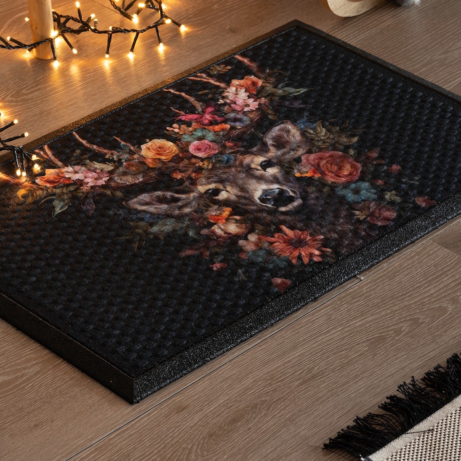 Wycieraczka wejściowa gumowa 45x75 cm Deer