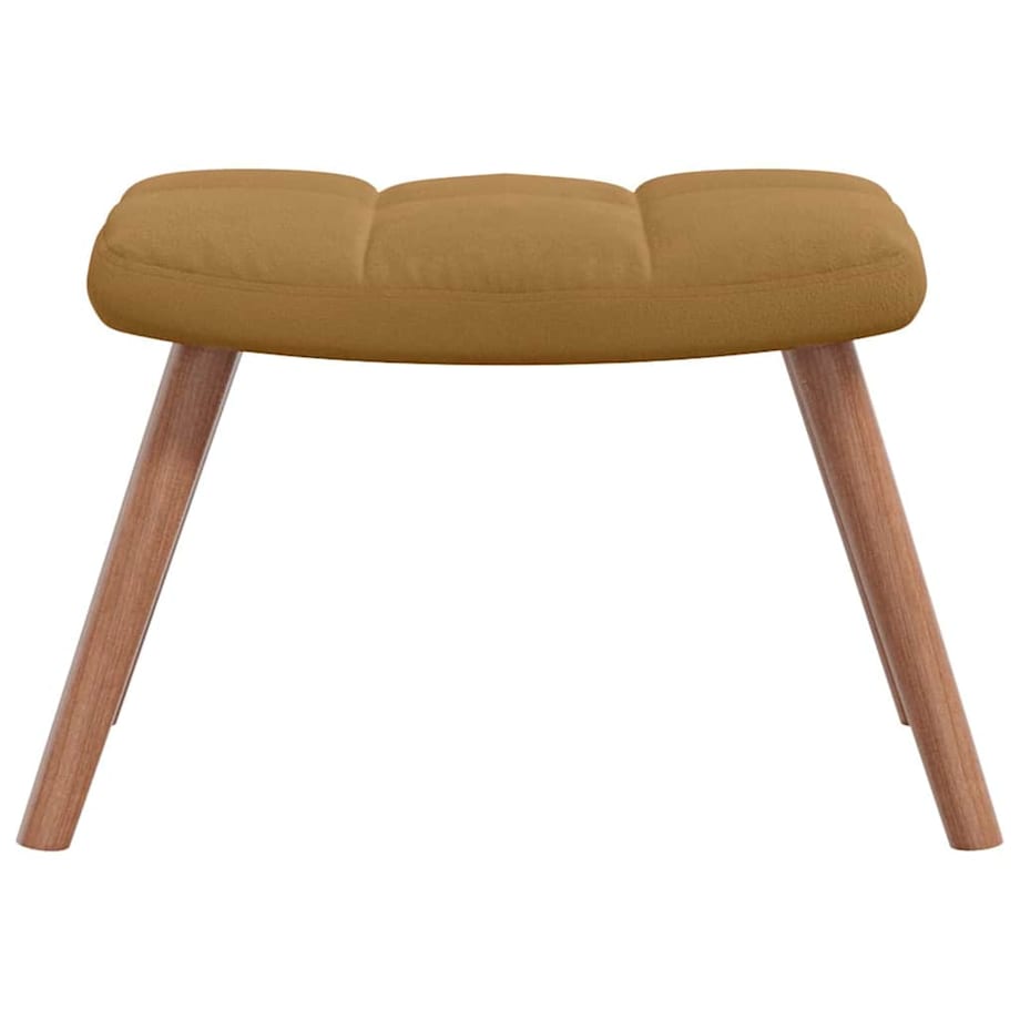 vidaXL Fotel z podnóżkiem, brązowy, obity aksamitem