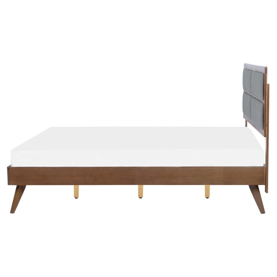 Łóżko 160 x 200 cm ciemne drewno POISSY