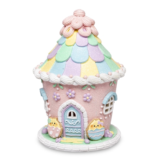 Dekoracja - wielkanocny domek LED 21x14x14 cm TORRE okrągły