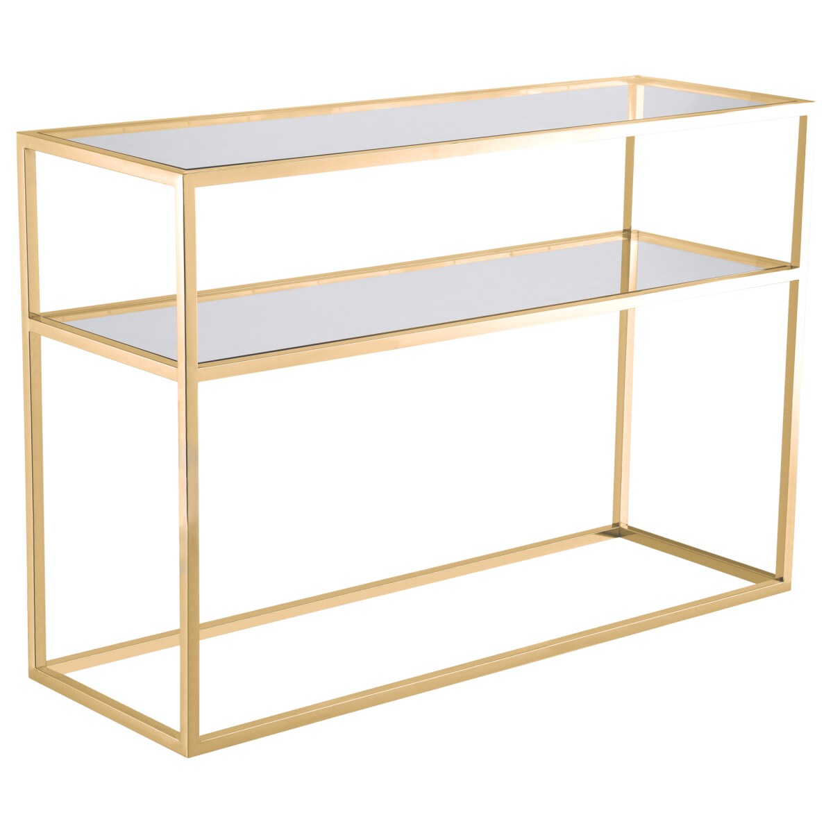 Konsola szklana z półkami Bristol BS-C1510AU do salonu złota, Cosmolight