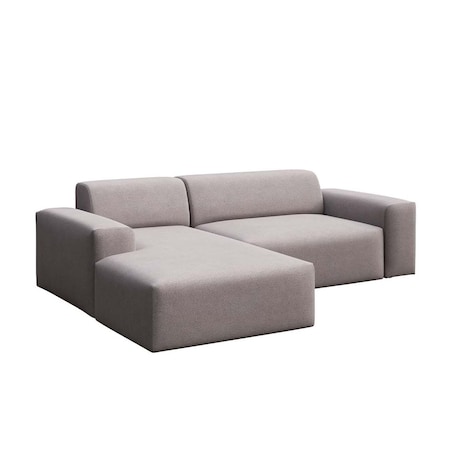 Villet Sofa narożna lewa z funkcją spania i pojemnikiem szara