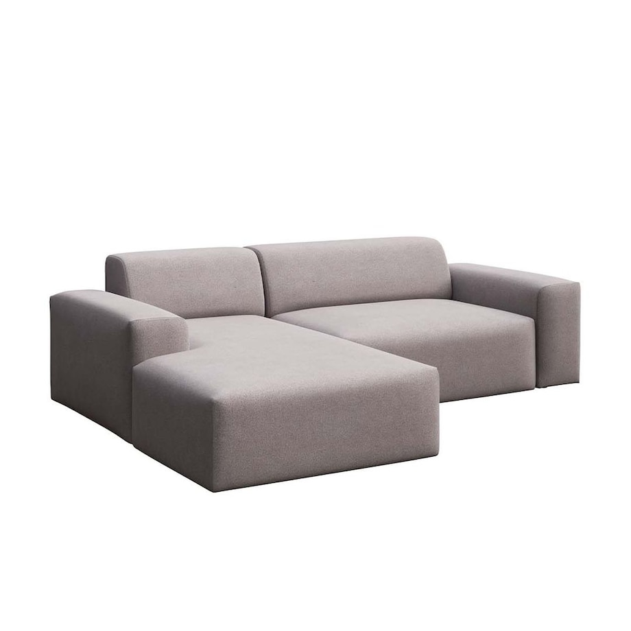 Villet Sofa narożna lewa z funkcją spania i pojemnikiem szara