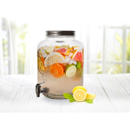 SŁOIK 8 L z kranikiem POJEMNIK SZKLANY NA PRZYJĘCIE święta nowy rok napoje