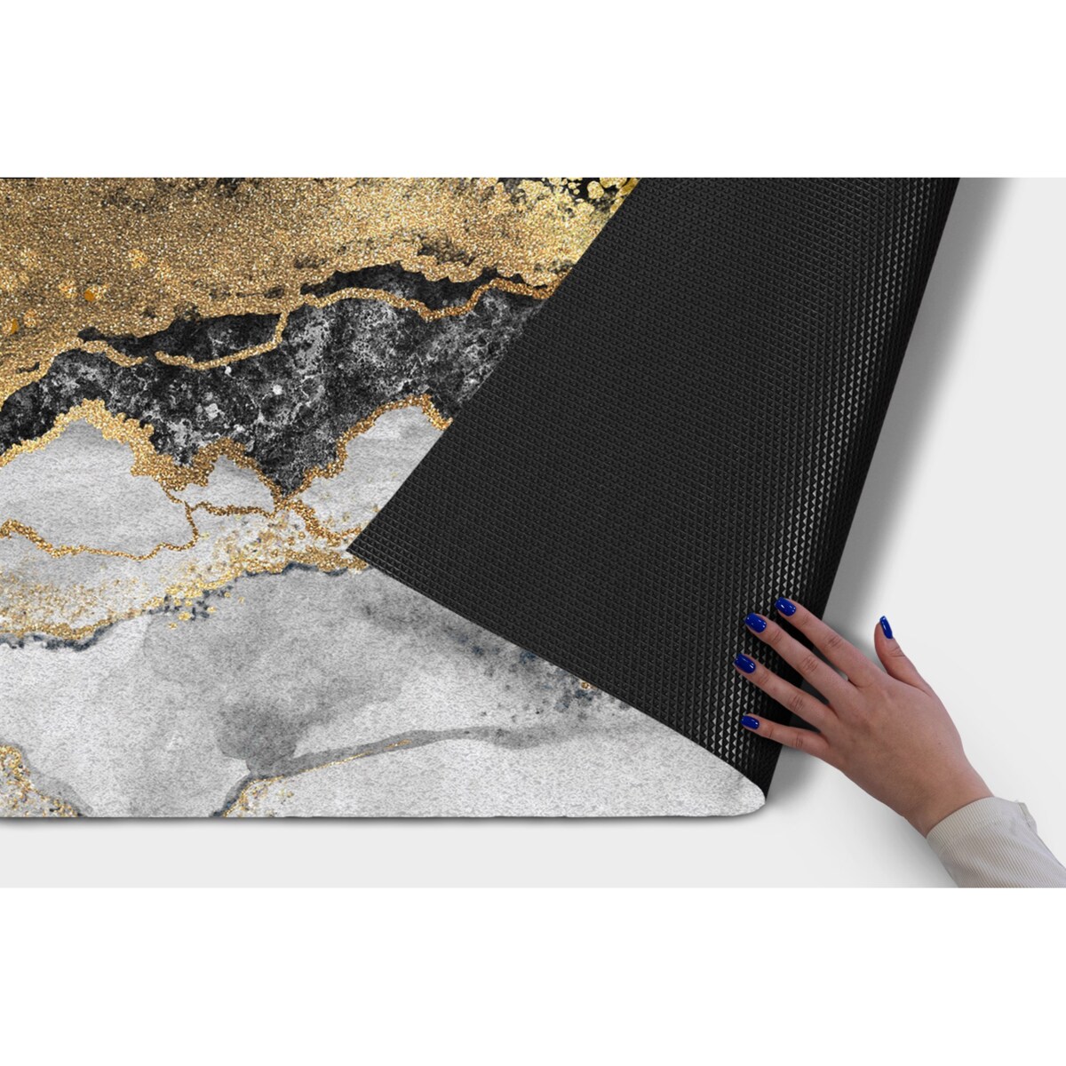 Wycieraczka zewnętrzna XXL Złoty marmur 150x100cm