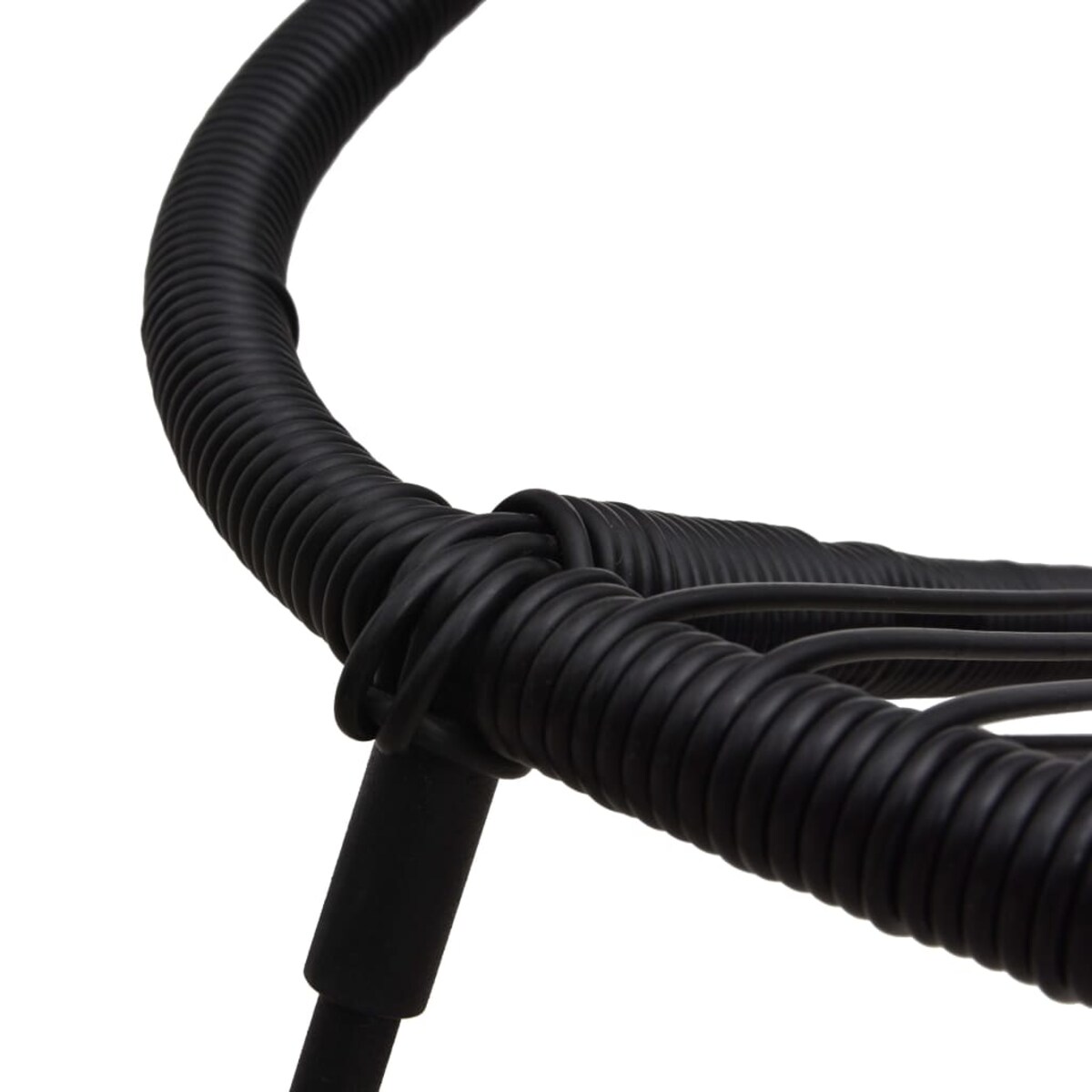 vidaXL Krzesła ogrodowe, 2 szt., rattan PVC, czarne
