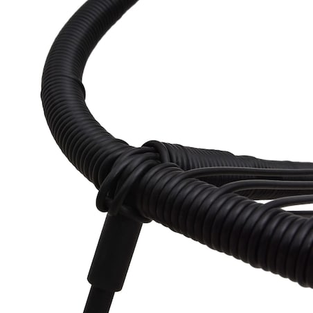 vidaXL Krzesła ogrodowe, 2 szt., rattan PVC, czarne