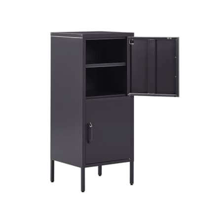 Szafka biurowa metalowa czarna HURON