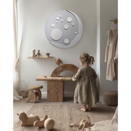 Dekoracja Ścienna Księżyc - Ozdoba do Pokoju Dziecięcego