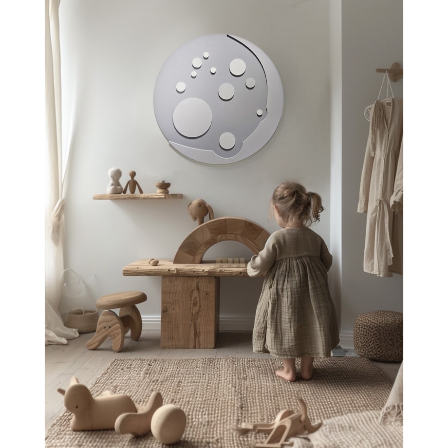 Dekoracja Ścienna Księżyc - Ozdoba do Pokoju Dziecięcego