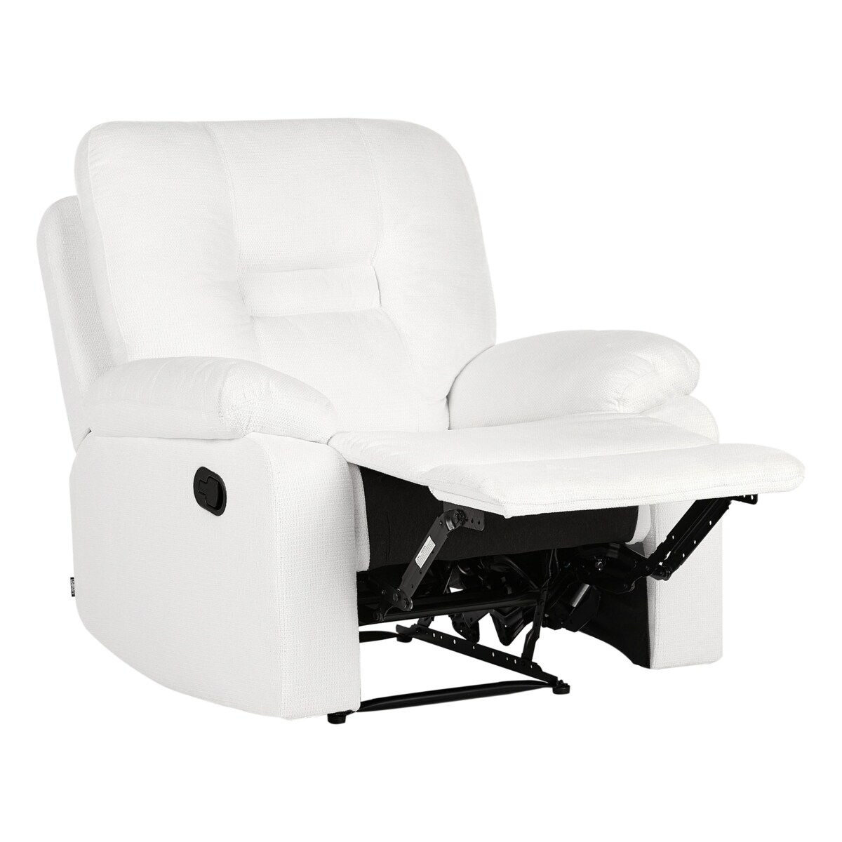 Komplet wypoczynkowy z manualną funkcją relaksu 6-osobowy biały BERGEN