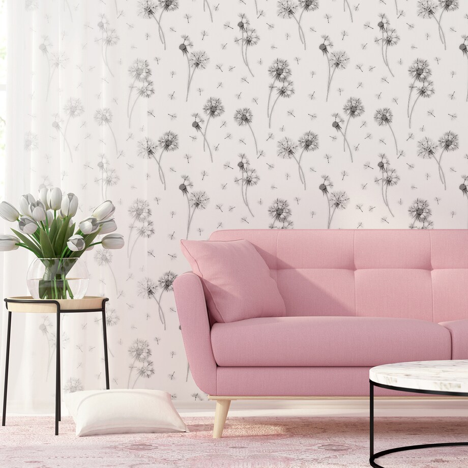 Tapeta Czarno-Białe DMUCHAWCE Natura