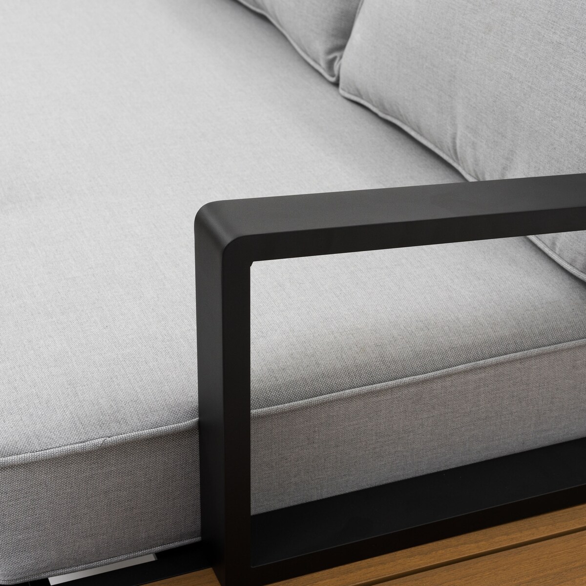 Meble ogrodowe duży narożnik nowoczesny aluminium ATOL grafitowo-szary