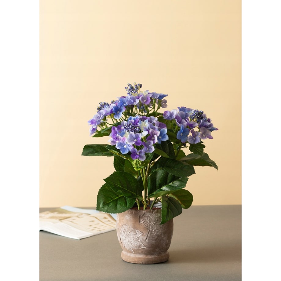 DONICA Z LIŚĆMI betonowa beżowa śr. 12cm