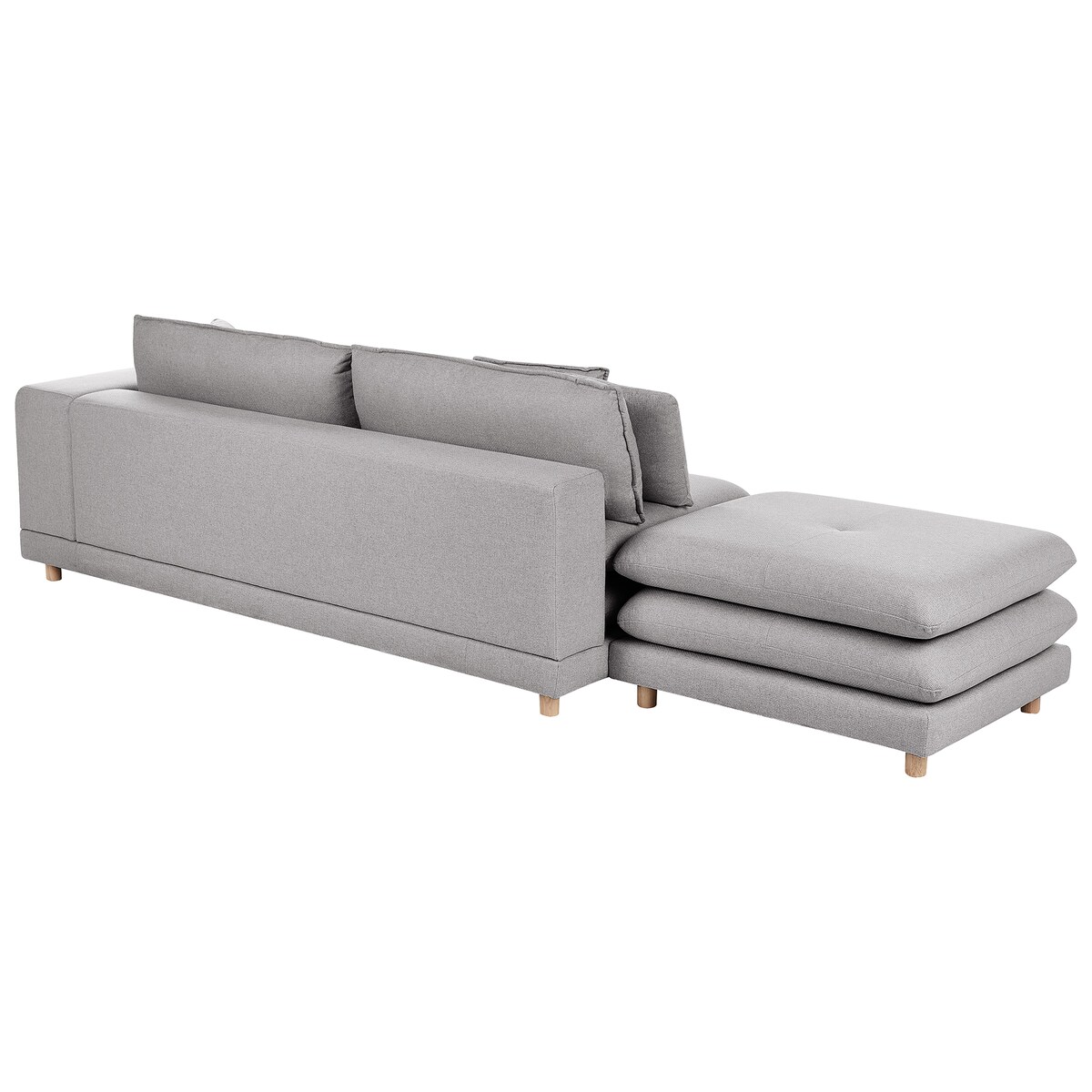 Sofa dla 2 osób HEDEN Szary z otomaną