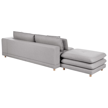 Sofa dla 2 osób HEDEN Szary z otomaną