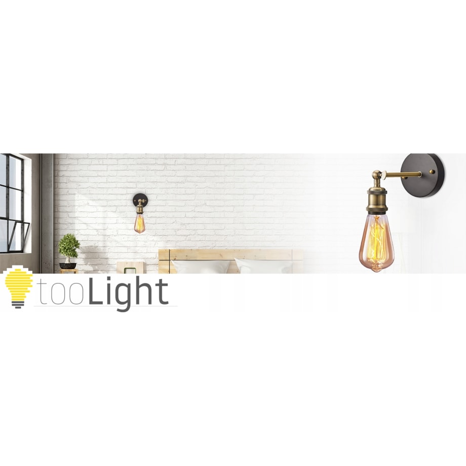 Lampa Ścienna Kinkiet Loft Czarna Vintage Retro