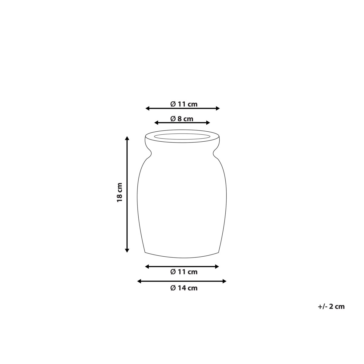 Wazon na kwiaty ceramiczny biały z niebieskim AMIDA