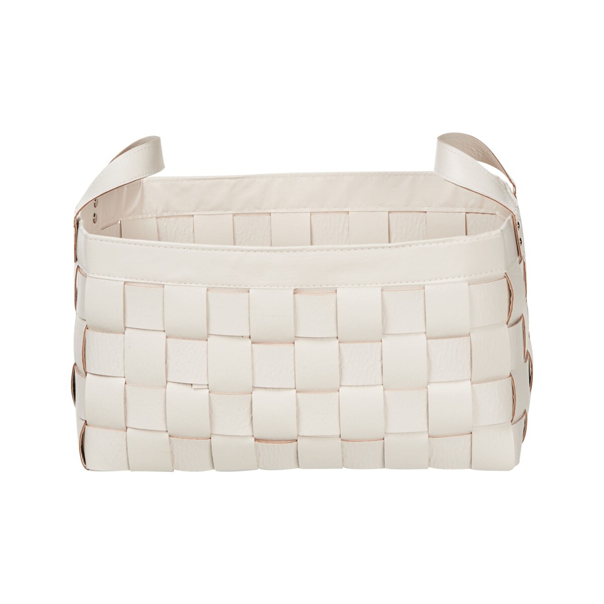 Zestaw 2 koszy z ekoskóry kremowy SIPPAR