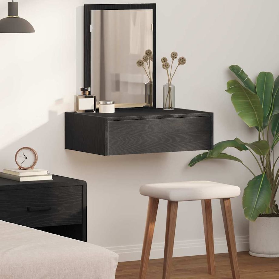 vidaXL Toaletka Czarny 60 x 40 x 70 cm Materiał drewnopochodny