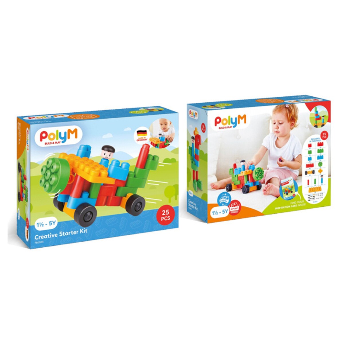 Miękkie Klocki Konstrukcyjne Kreatywny Zestaw Startowy 25 el. 18m+ PolyM